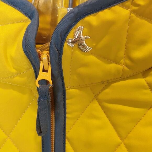 John Partridge Quilted Jacket Mustard Yellow Size Small Zips NWOT - Picture 2 of 8